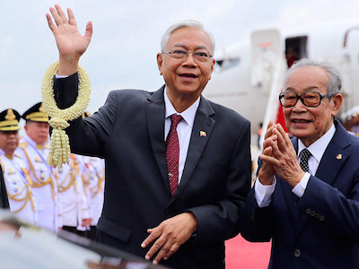ミャンマー大統領、カンボジア訪問