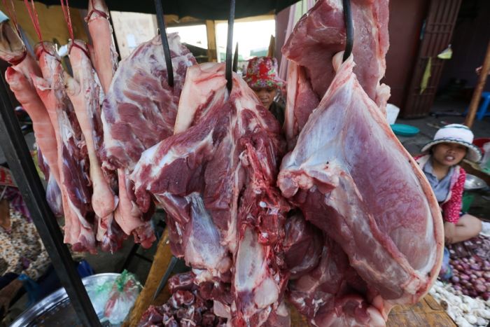 カンボジア国内、豚肉価格の下落が続く