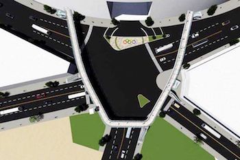 プノンペン市、オリンピックスタジアムに大規模な歩道橋を建設