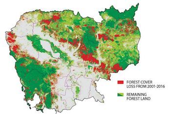 カンボジア、日本にカンボジアの森林を衛星画像で地図化する支援を要求