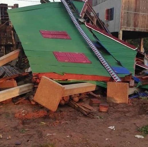 カンポット州で暴風雨、5人負傷 住宅100棟損壊