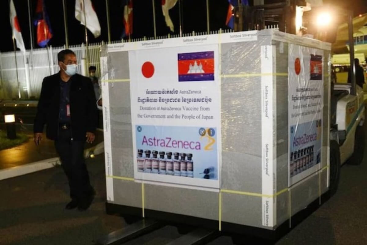 日本、カンボジアへアストラゼネカ製ワクチン30万回分を供与へ