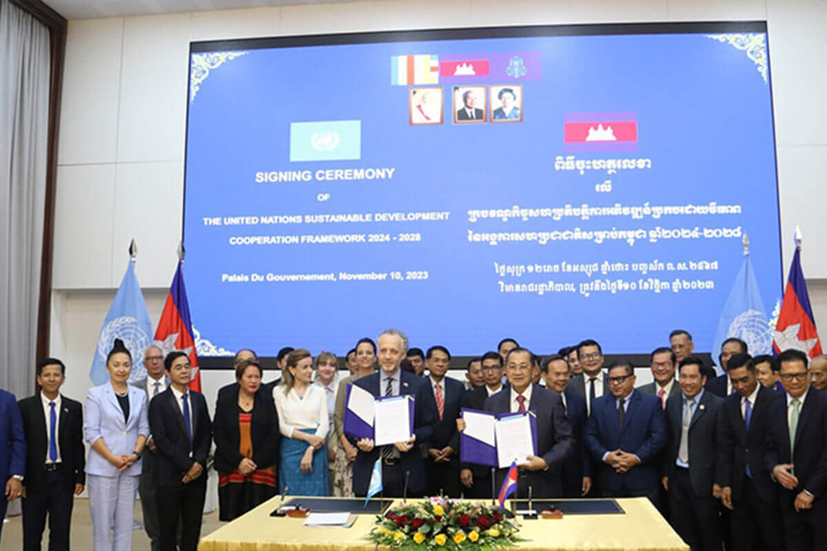 カンボジアと国連、経済社会開発のための協力枠組みに署名
