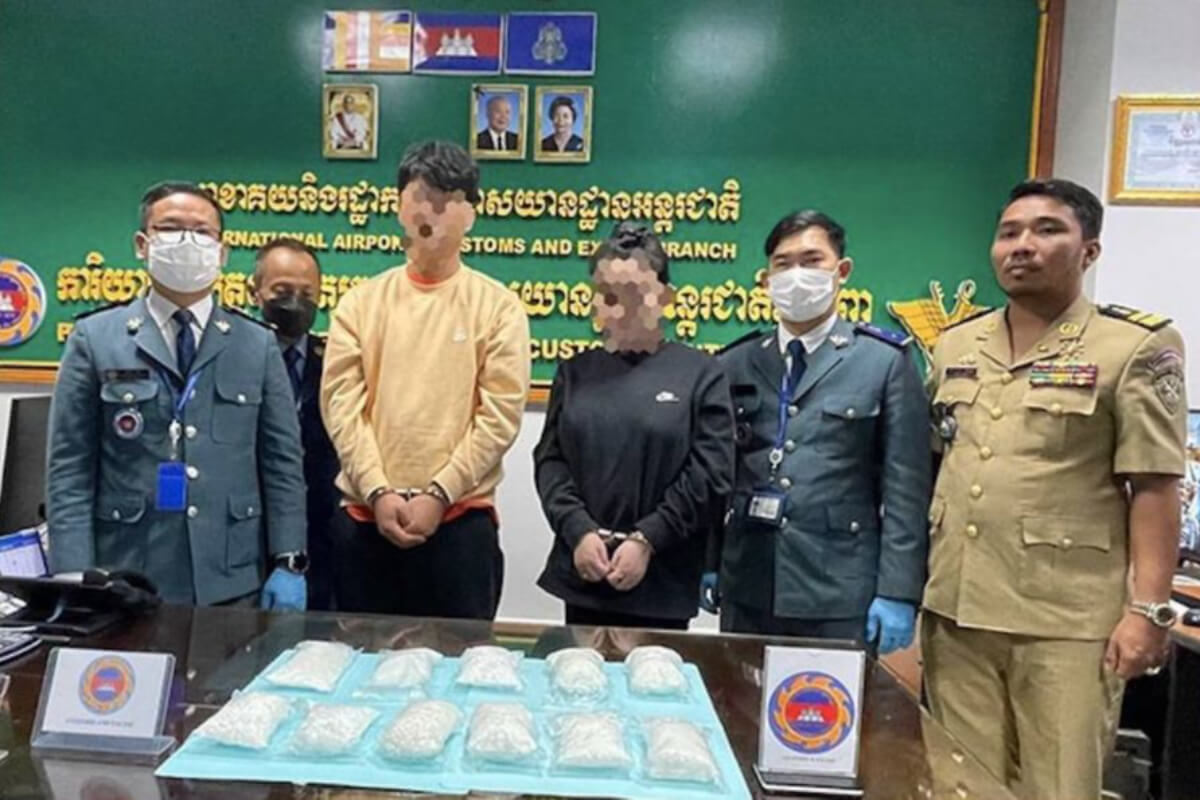 薬物2kg所持の韓国人、プノンペン空港で拘留
