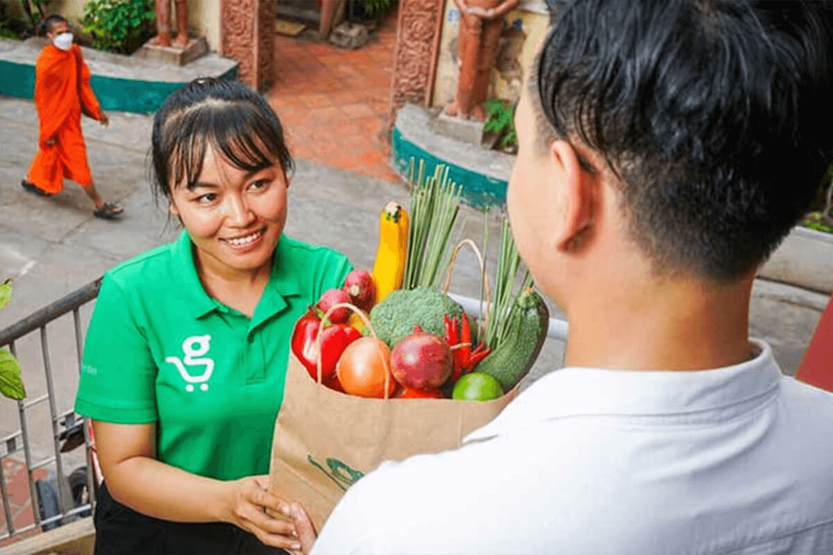 カンボジアの食料品配達、市場が拡大