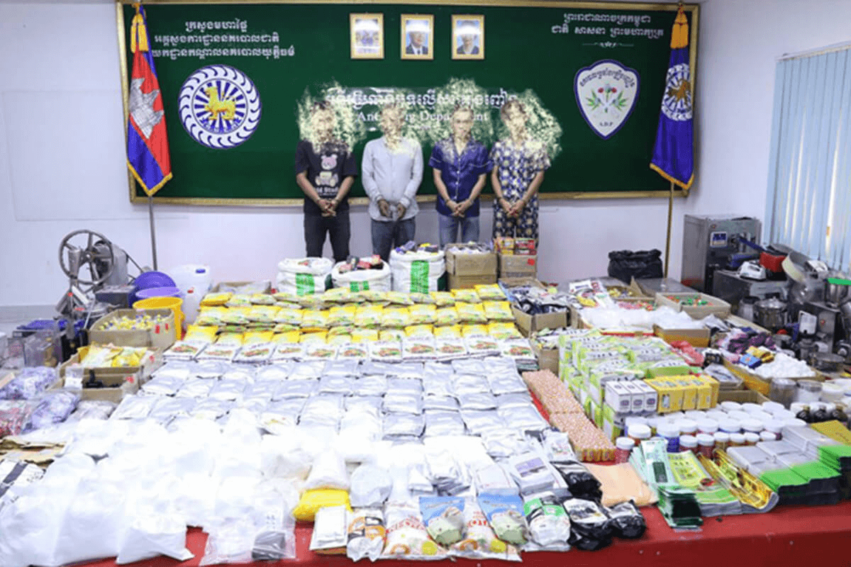 カンボジアの薬物動向、逮捕と押収量が急増