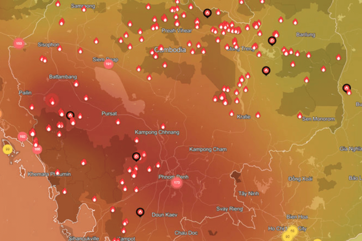 プノンペンの大気汚染、世界で8番目に深刻なレベルに