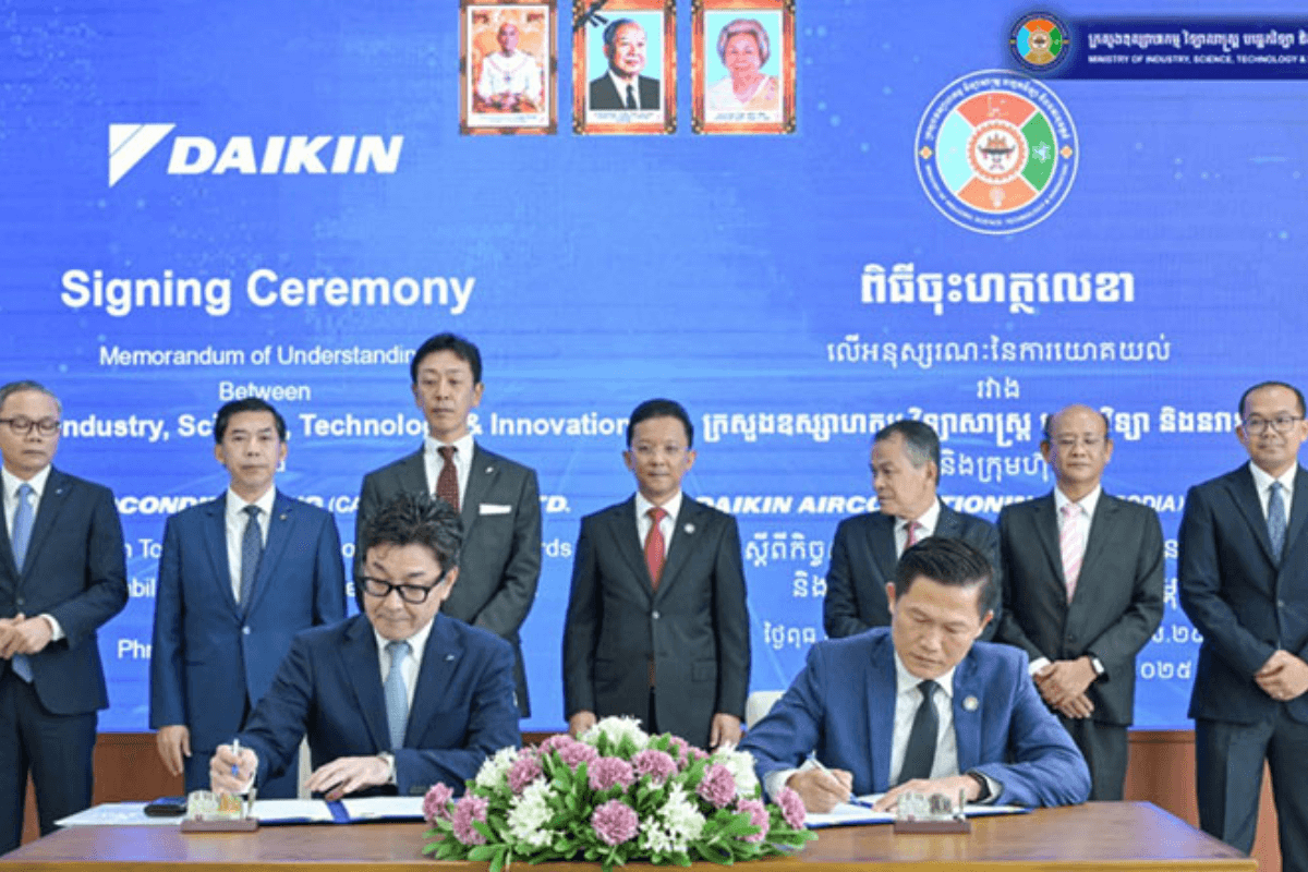 ダイキンとカンボジア政府、HVAC分野の基準強化で覚書締結