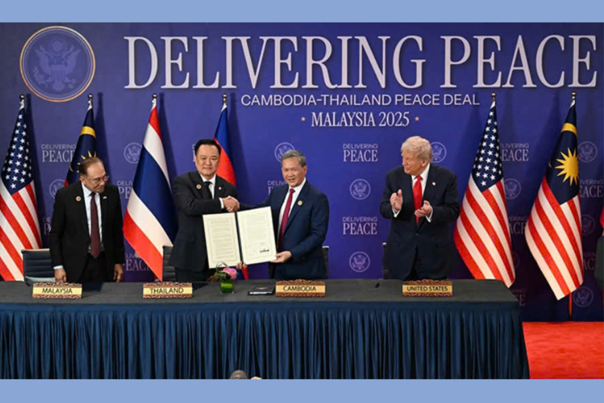 タイとの和平共同宣言に署名、国際社会が支持と履行を要請