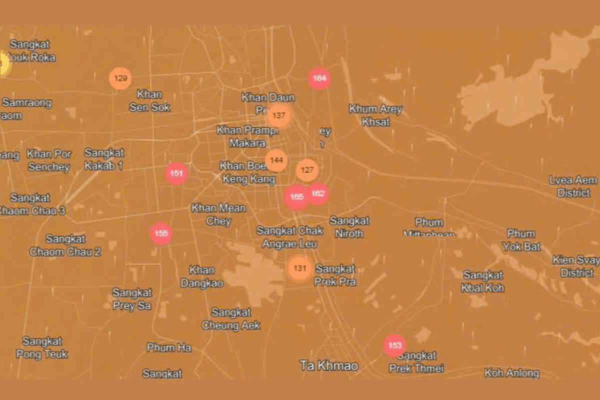 プノンペンで大気汚染が悪化、敏感な集団にとって有害な水準に