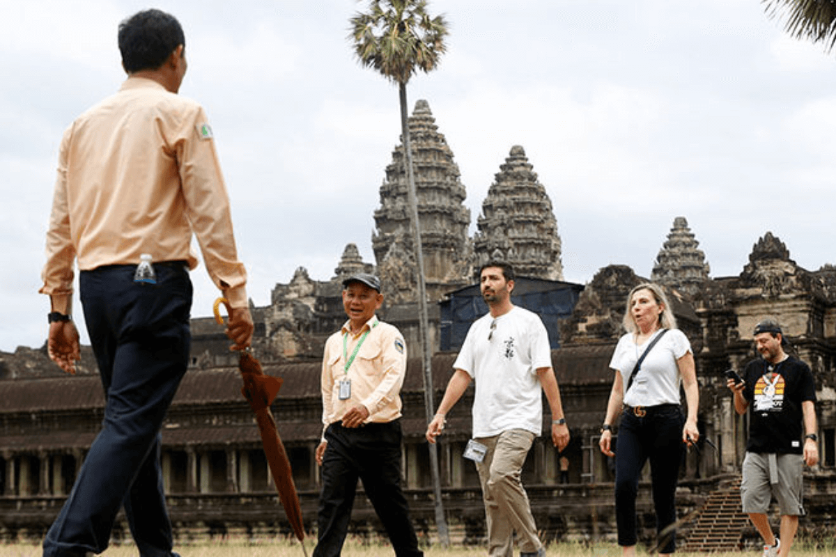 アンコール遺跡群、外国人観光客が減少