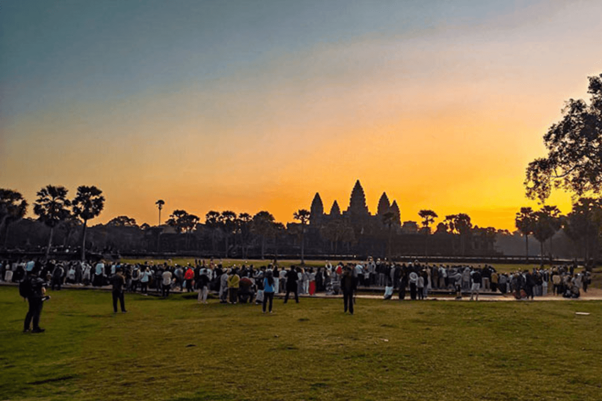 アンコール遺跡群、外国人観光客が大幅減