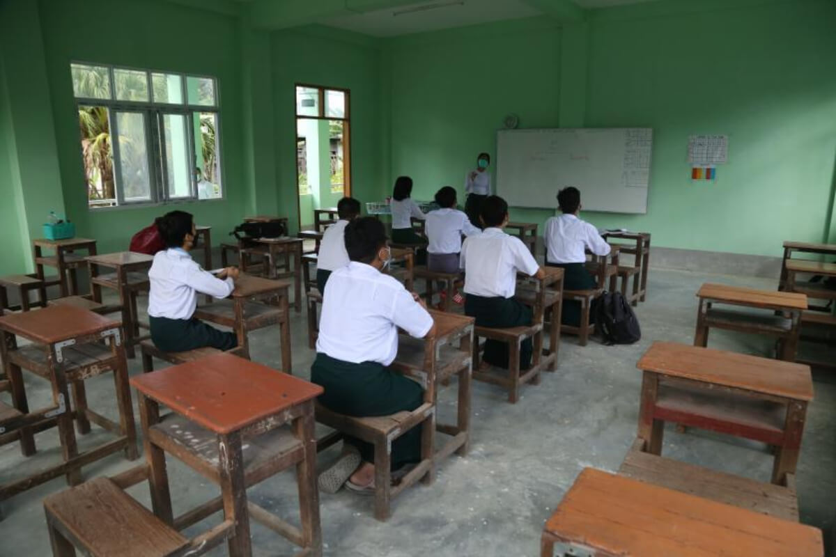 ミャンマーのほぼ全土で学校再開、ヤンゴンでは生徒50万人中わずか8万人が登校