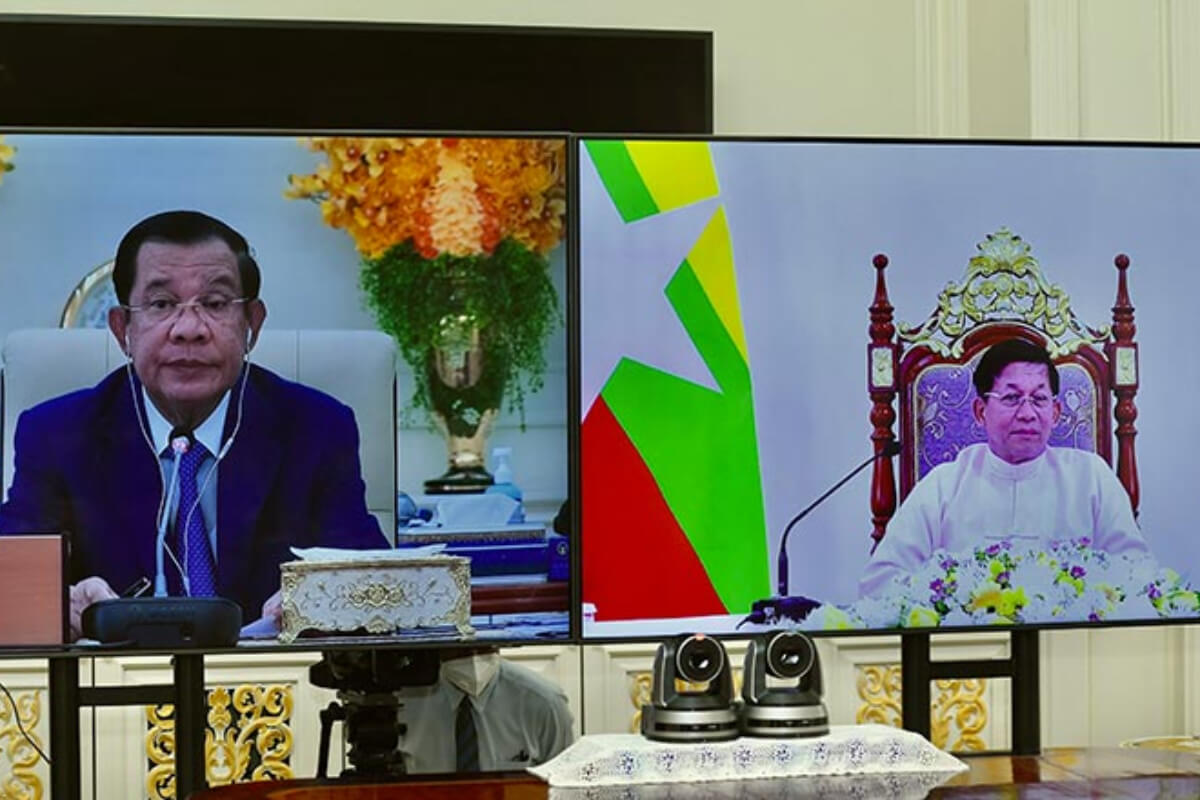 カンボジア首相が国軍トップと会談　暴力停止など5項目の履行求める