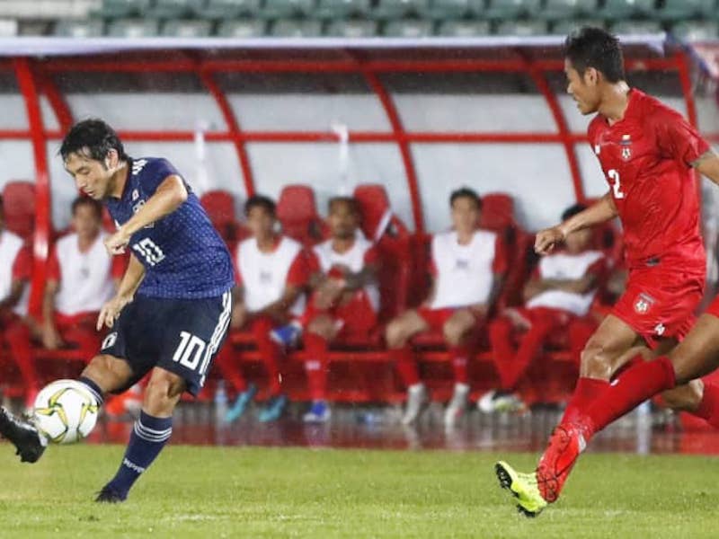 日本代表がW杯予選出場、ミャンマーに2-0で勝利
