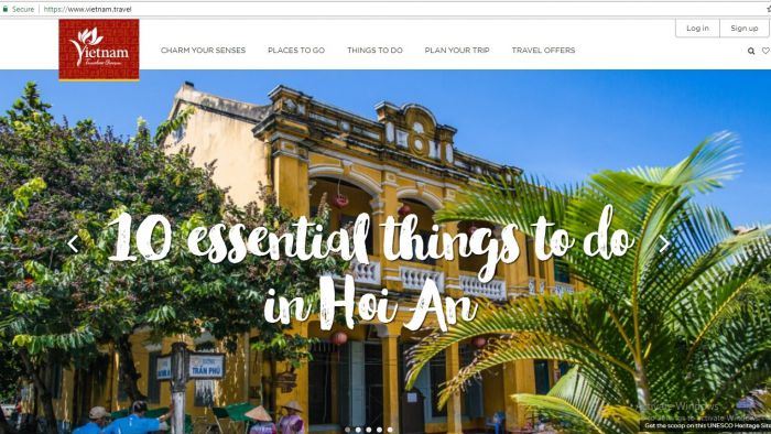 ベトナム観光総局、外国人観光客向けにウェブサイトを公開