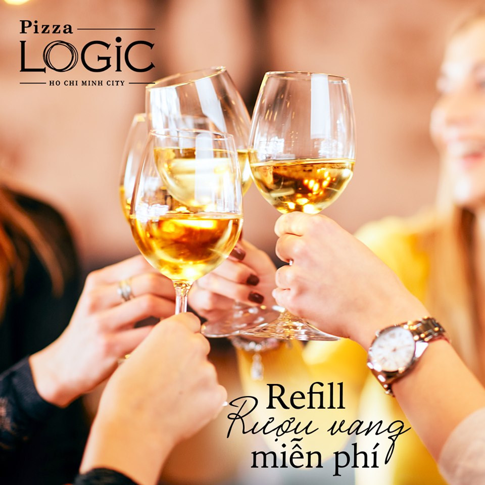6月7日まで限定!! 【Pizza LOGiC】赤&白ワイン90分飲み放題19.8万ドン！