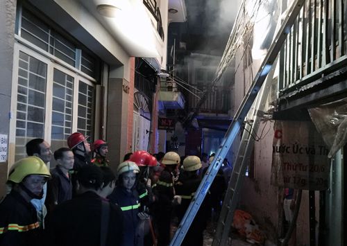 Bui Vien通りで火災