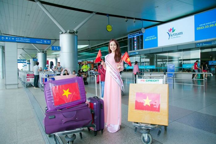 ミスベトナム、国際美人コンテスト2018へ出発