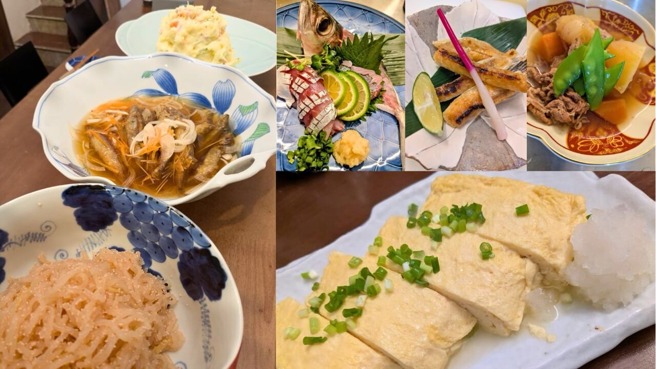 酒とおばんざいY'sのおばんざいとカウンター席の写真