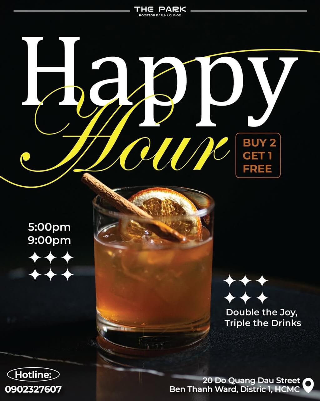 The Park Rooftop Bar & Loungeの曜日別プロモーション