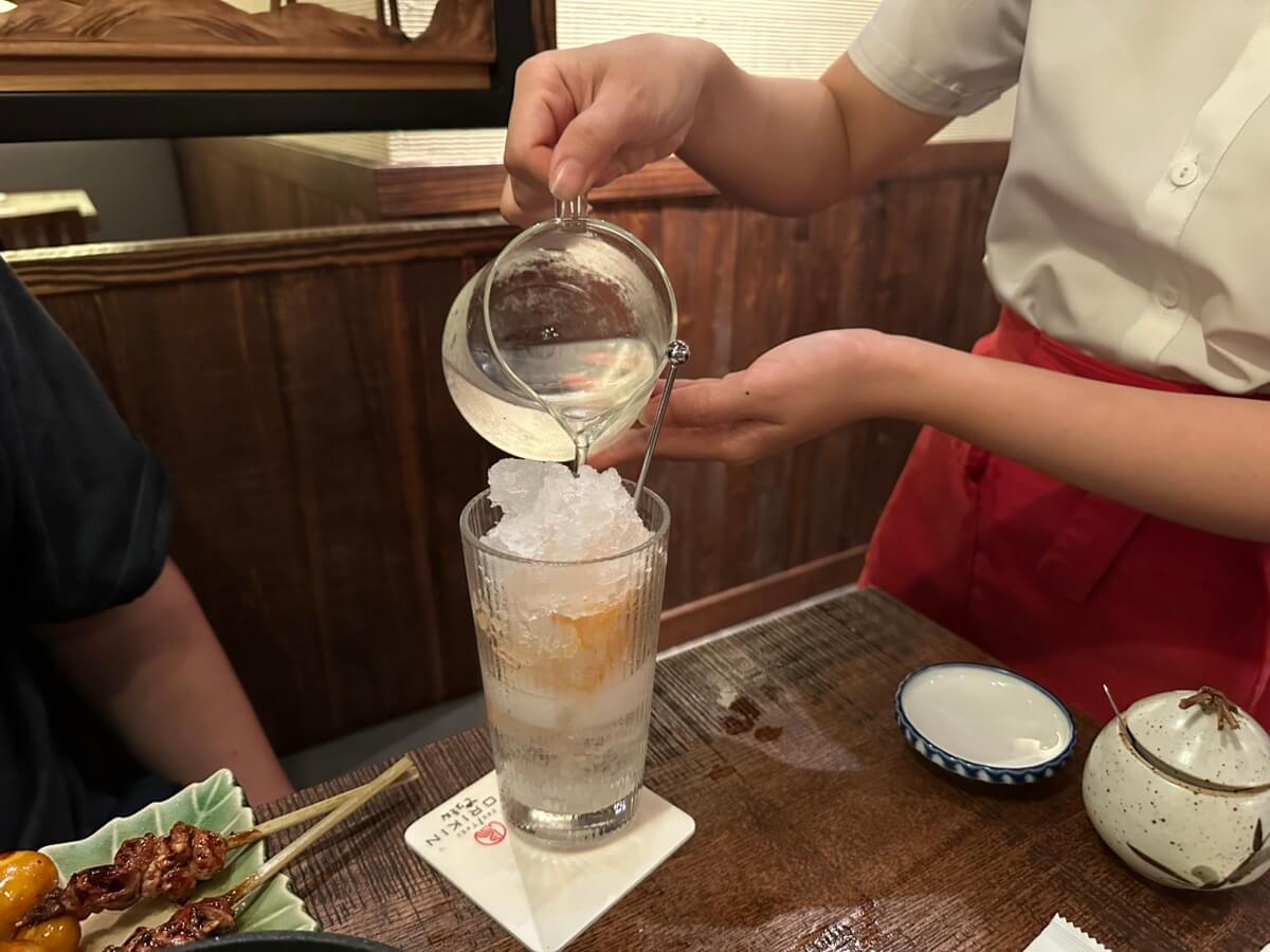 バイス、パイナップル、レモン、もも、とりきんパンチ、みかんのシャリキン