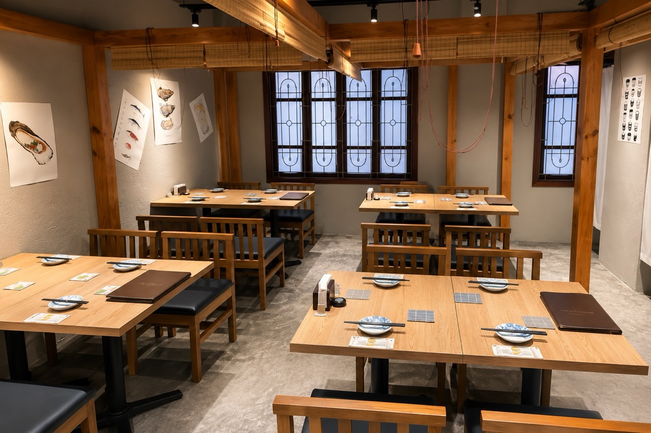 居酒屋EBISUの個室と店内席