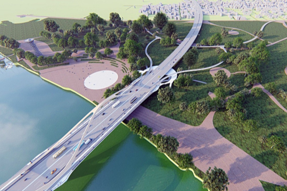 ハノイ、ホン川新橋の曲線的なデザインを決定