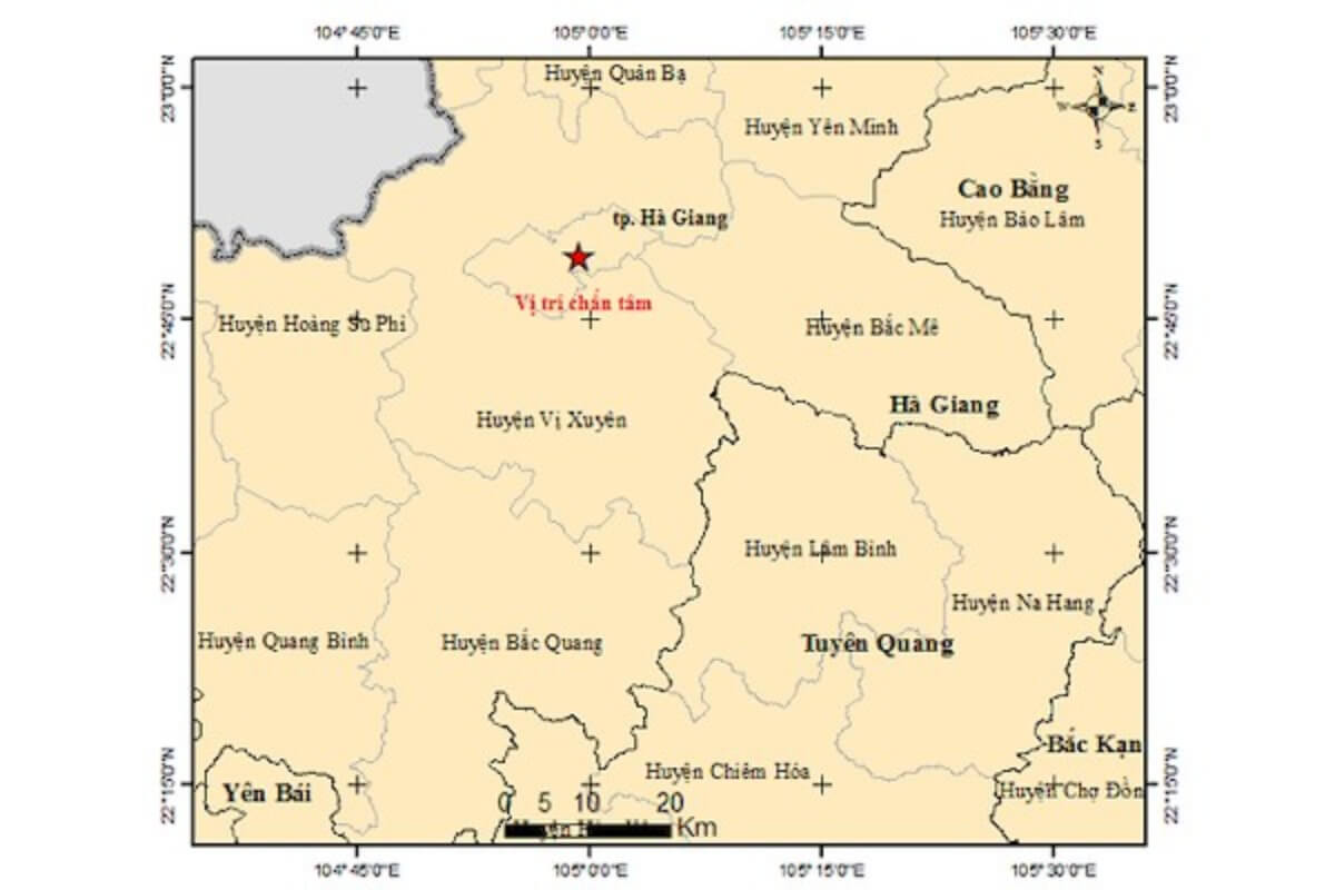 ベトナム北部でマグニチュード3の地震が発生