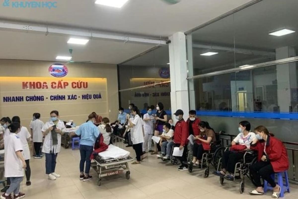 クアンニン省の工業団地でガス漏れ、労働者約60人が入院