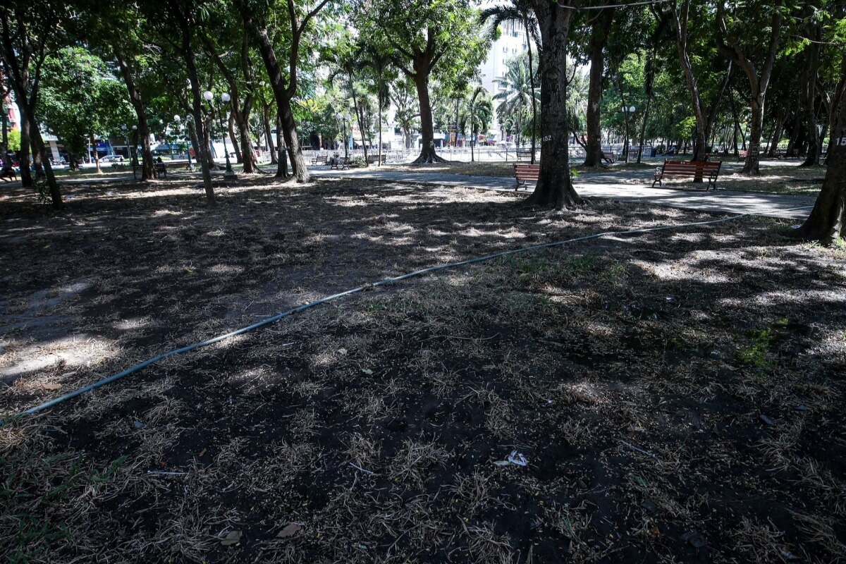 ホーチミンの9月23日公園、イベントで芝生が丸ハゲに