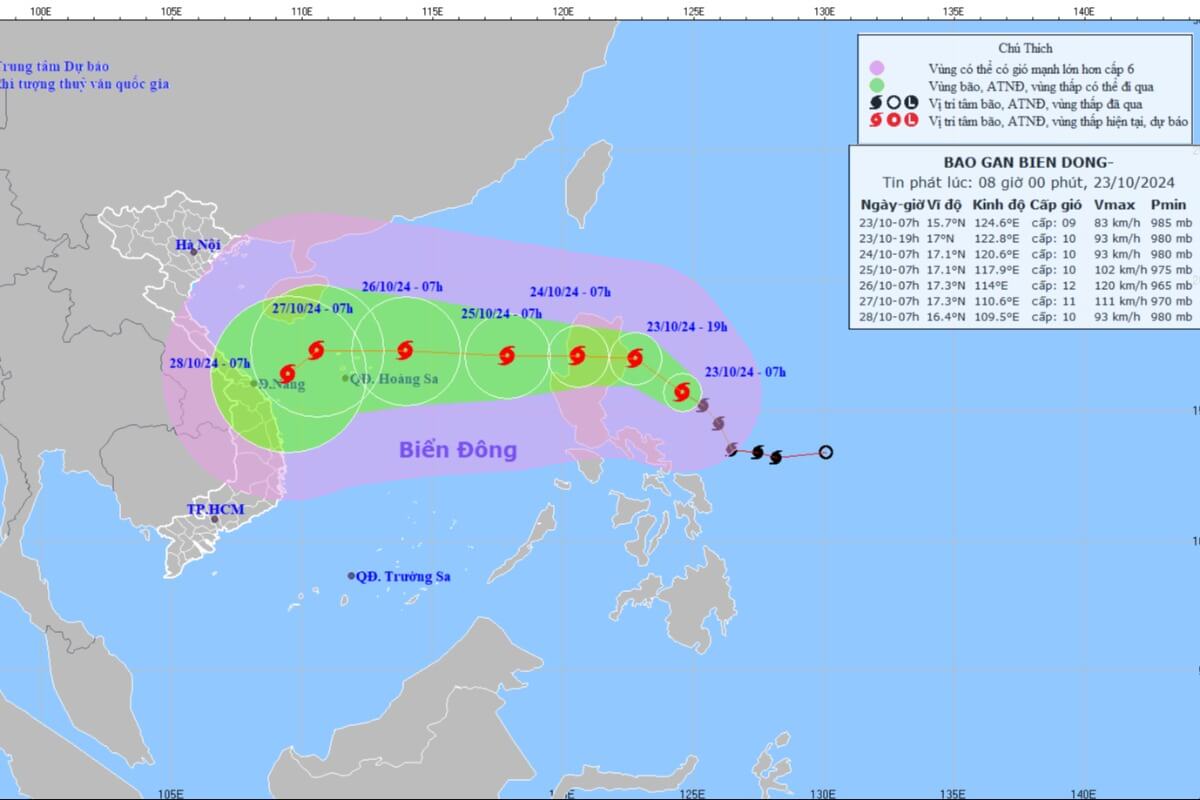 台風チャーミーが上陸予想、中部沿岸に大雨の可能性