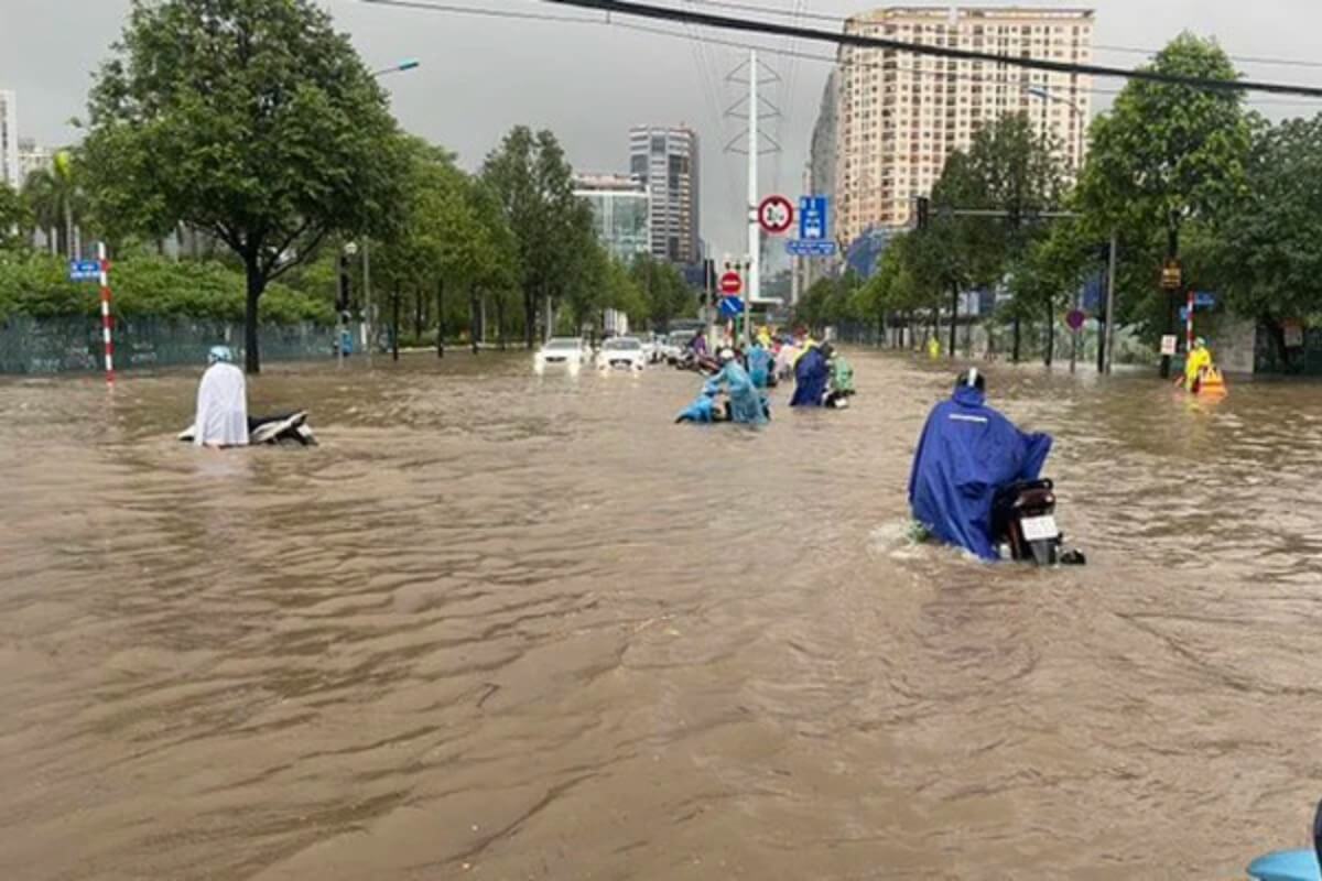 ハノイ市内の広域冠水、豪雨と排水インフラ未整備が要因