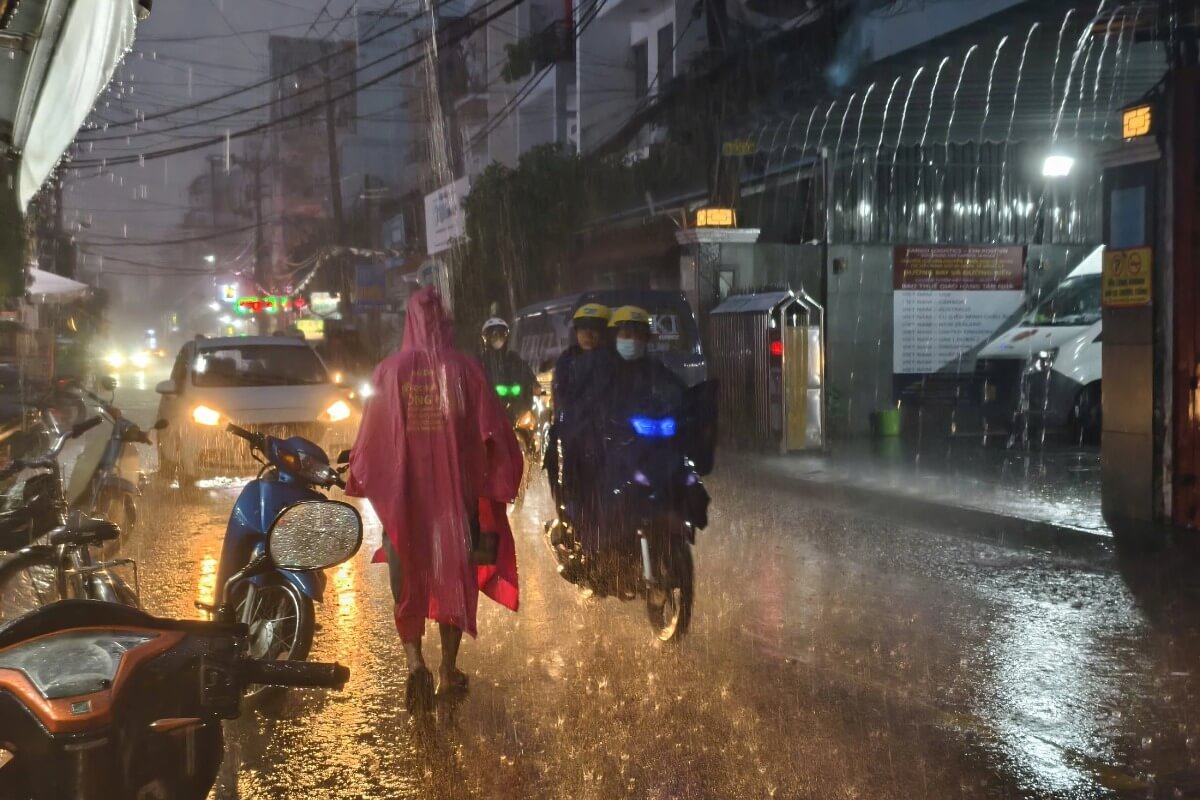ホーチミンにおける夕方の降雨、数日間続き更に増加へ