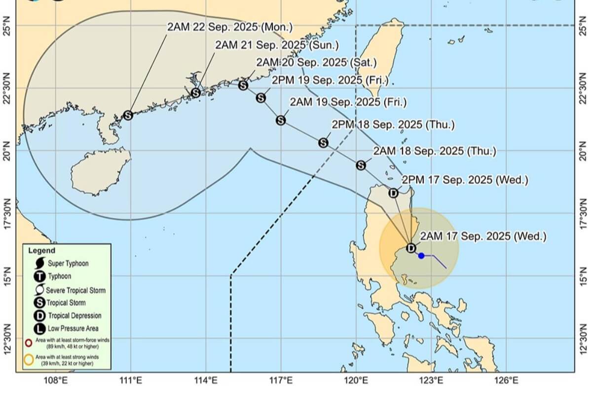 フィリピン周辺の熱帯低気圧、勢力を強め南シナ海北部に接近
