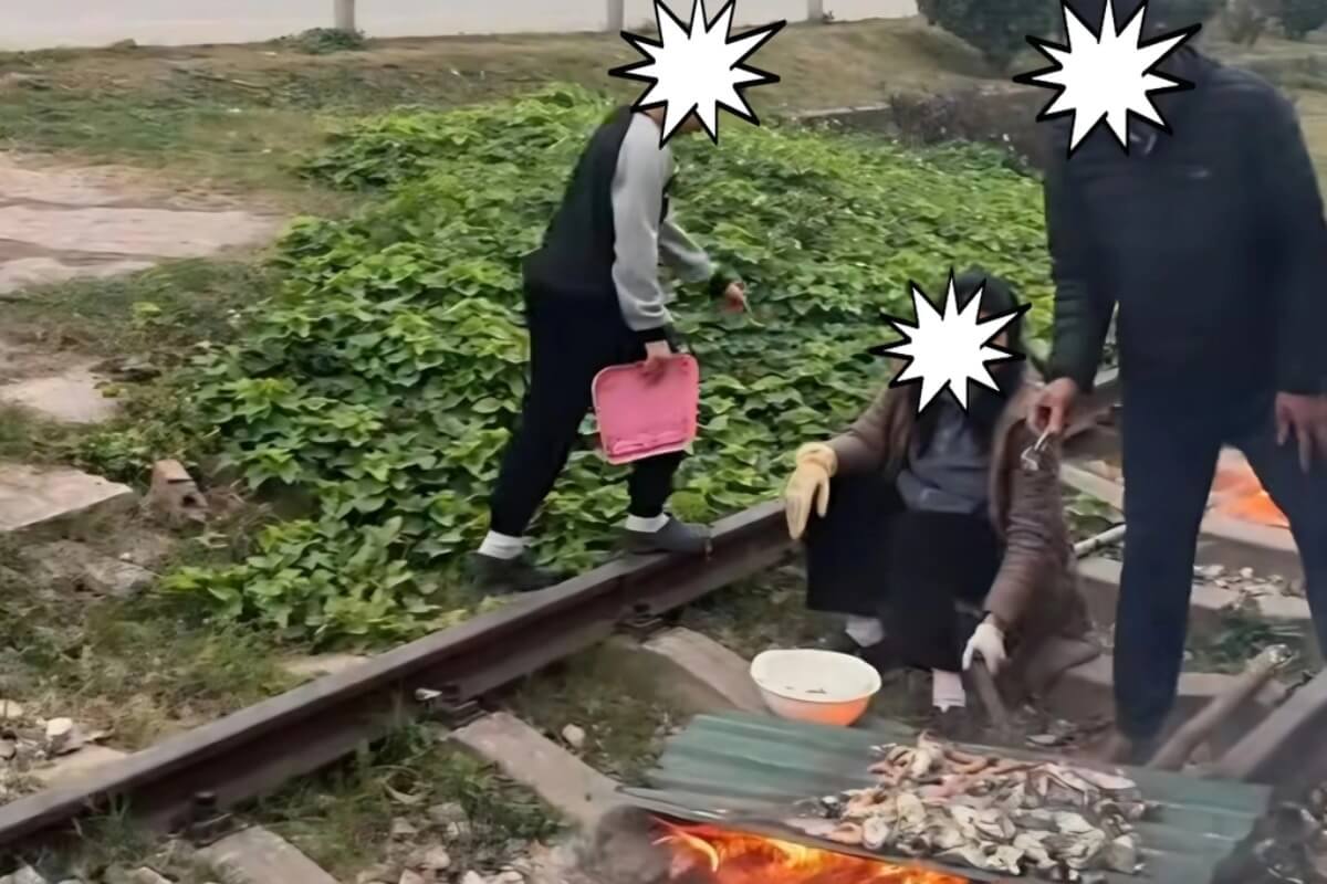 線路を活用してバーベキュー、TikTok投稿の夫婦に行政罰