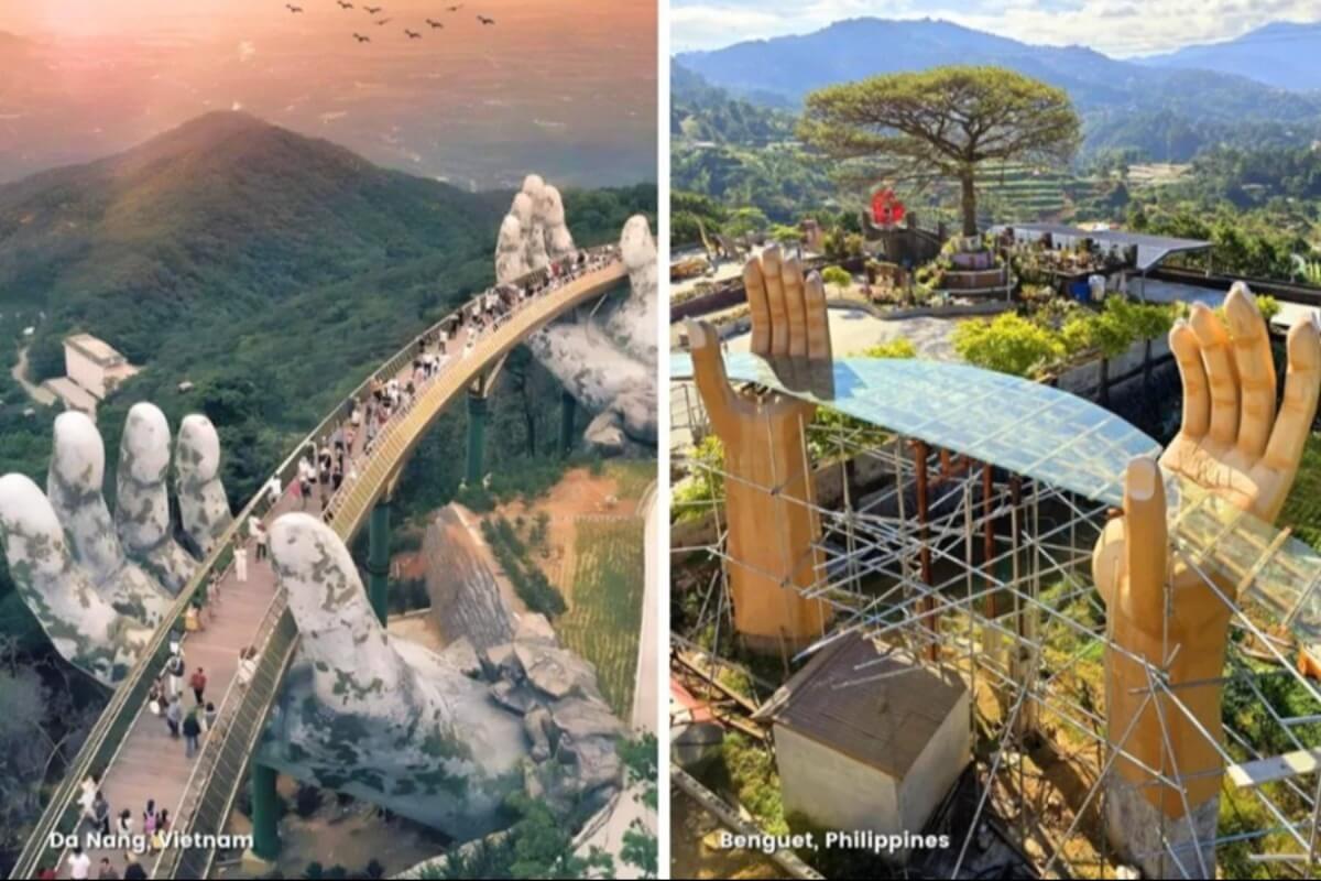 ダナン「手の橋」をパクった？フィリピンの観光施設に物議